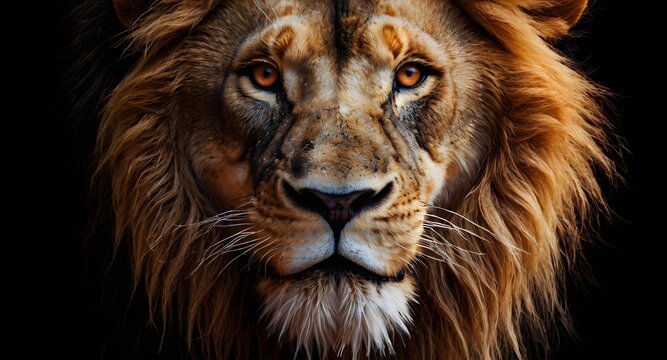 Majestic Lion Portrait - Powered by Adobe