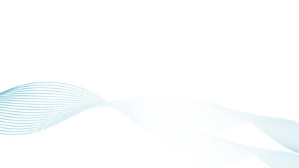 Abstract Blue Wave Lines on White Background. Modern creative trendy design in vector illustration