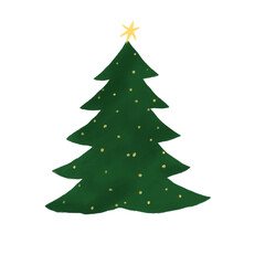 Christmas tree cute illustration