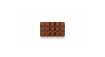 Milk chocolate bar on a white background