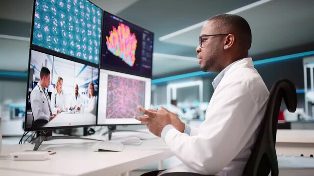 Doctor Team Meeting Video Conference Webinar