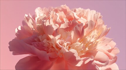Soft Light Highlights the Delicate Petals of a Blooming Pink Flower against a Matching Background