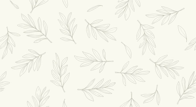 Abstract pattern of delicate botanical outlines in a light and airy design.