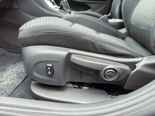 Comfort features enhance the driving experience in a modern car interior with adjustable seating