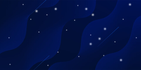 blue wave curve abstract background for wide banner, web header, presentation background.