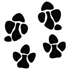 Fototapeta premium tapir footprint, Tapir paw print Animal Footprint.