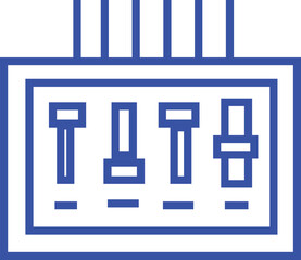 Electrical Energy Line Icon Power, Electricity, Battery, Solar & Renewable Energy Vector