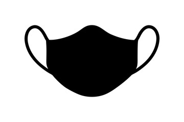 face mask silhouettes vector illustration, mask black symbol