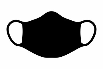 face mask silhouettes vector illustration, mask black symbol
