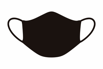 face mask silhouettes vector illustration, mask black symbol