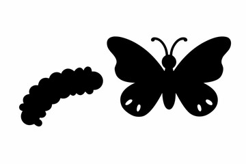 butterfly black vector, butterfly silhouette, butterfly icon