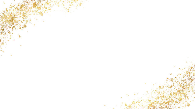 gold sparkle border on transparent background