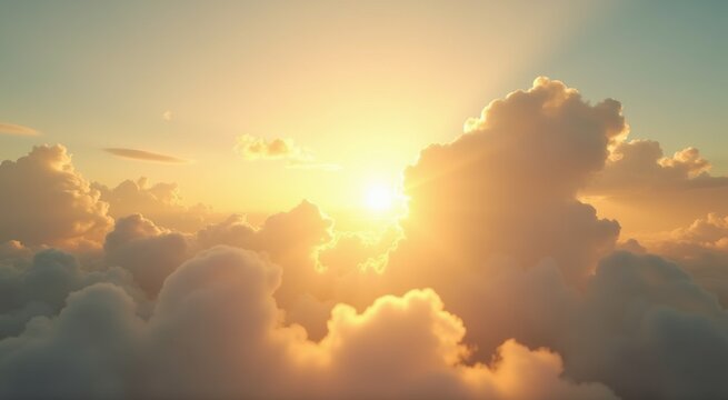 View of a sunset with clouds