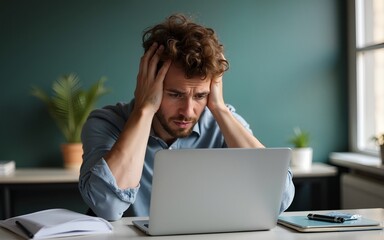 Student overwhelmed by academic pressure, tired of online education, struggling with remote learning challenges, dealing with burnout, and exhaustion from digital overload. High quality