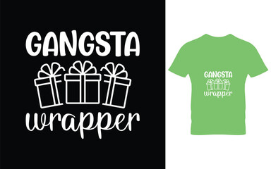 Gangsta wrapper t shirt design