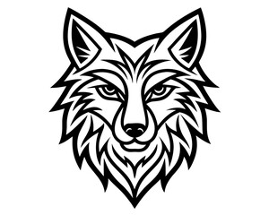 Fototapeta premium vector illustration of black and white seamless pattern of wolfs