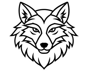 Fototapeta premium vector illustration of black and white seamless pattern of wolfs