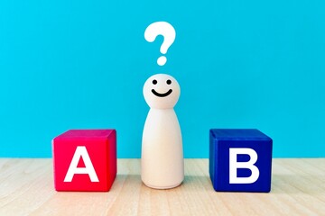 AかBか選択するイメージ