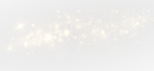 Golden sequins glow with many lights. Glittering dust. Luxurious background of golden particles.	
