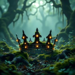 fairy tale castle in the night