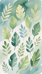 Fototapeta premium seamless pattern with leaves