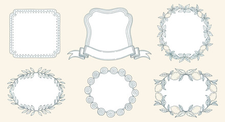 Elegant Decorative Frames Collection Ornamental Borders for Invitations and Crafts