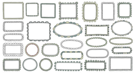 Set of Vintage Lace Frames Ornate Borders for Graphic Design Projects
