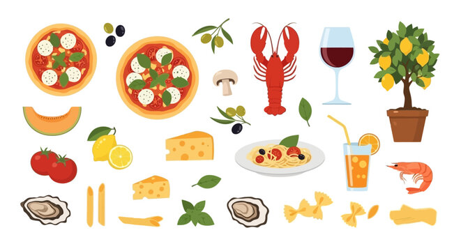 A Feast of Italian Cuisine Pizza, Pasta, Seafood and More