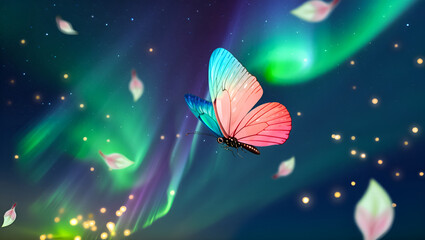 abstract colorful butterfly wallpaper for desktops, Generative AI