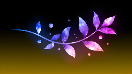 abstract leaves wallpaper for desktops, Generative AI