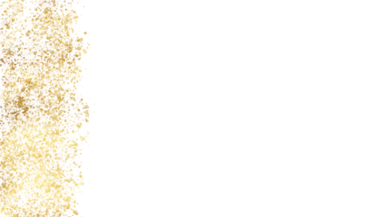 gold sparkle border on transparent background