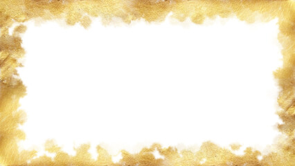 gold sparkle border on transparent background