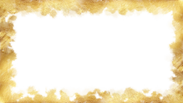 gold sparkle border on transparent background