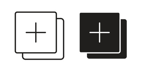 Add apps icon for template. Icon vector graphic set