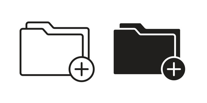 Add folder icon for template. Icon vector graphic set