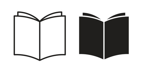 Book open icon for template. Icon vector graphic set