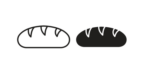 Bread icon for template. Icon vector graphic set