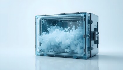 Cryogenic Storage Container for Biobanking on White Background. biobanking