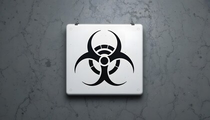 Biohazard Warning Symbol Isolated on White Background. biohazardous waste