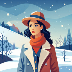 Winter Fashion Portrait Outdoors