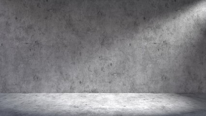 Empty wall. Concrete wall and floor with lights , empty space for your design. Digital generating image.