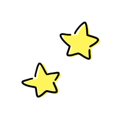 シンプルな手書き風イラスト素材　星