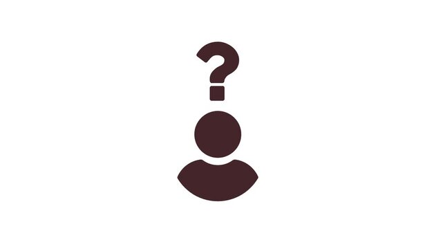 question mark on person unknown people animated smooth