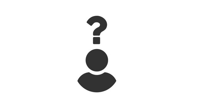 questio or mark on person as unknown