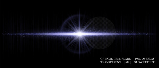 Realistic lens flare with luminous glow, balanced reflections, and subtle diffusion. Ideal for overlays, cinematic frames, and digital artwork enhancements.