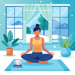 Winter Morning Yoga at Home