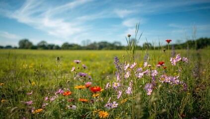 flowers in a natural setting, vibrant summer blooms enhancing outdoor beauty