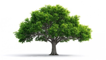 Obraz premium High-quality tree displayed against a white backdrop, ideal for editorial header background