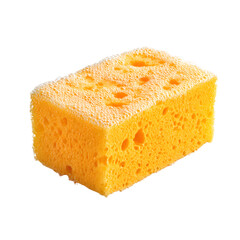 Dish Sponge on White Background - Professional Kitchen Cleaning Tool and Supplies