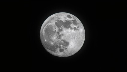 Obraz premium A supermoon illuminating a dark sky, highlighting the beauty of celestial phenomena